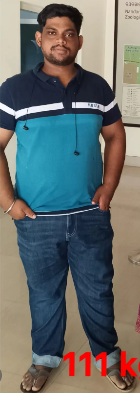 Siba Sethi before body transformation at A1 FITNESS Bhubaneswar